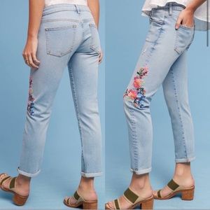 Anthropologie Embroidered Jeans